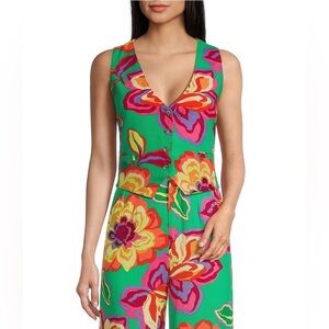 From GB, Floral pink and green Vest - Size S
